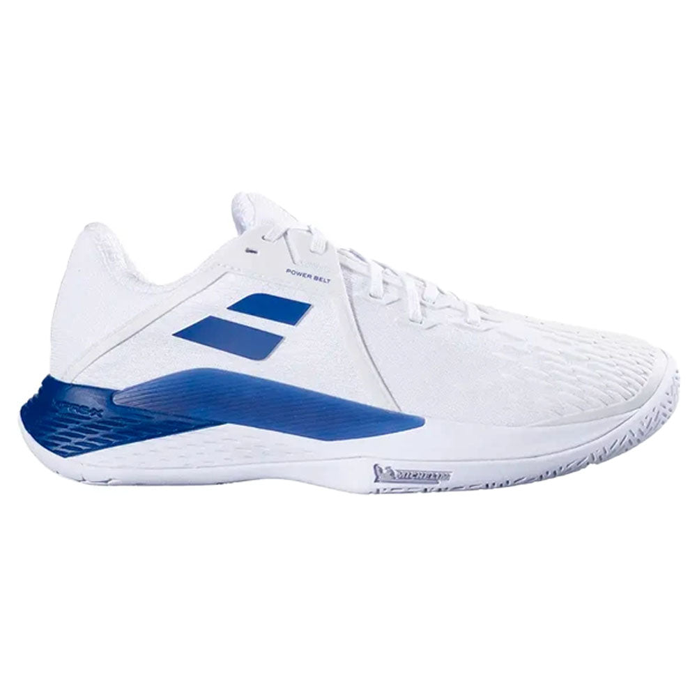 Babolat Men's Propulse Fury 3 All Court Tennis Shoes White and Dark Blue