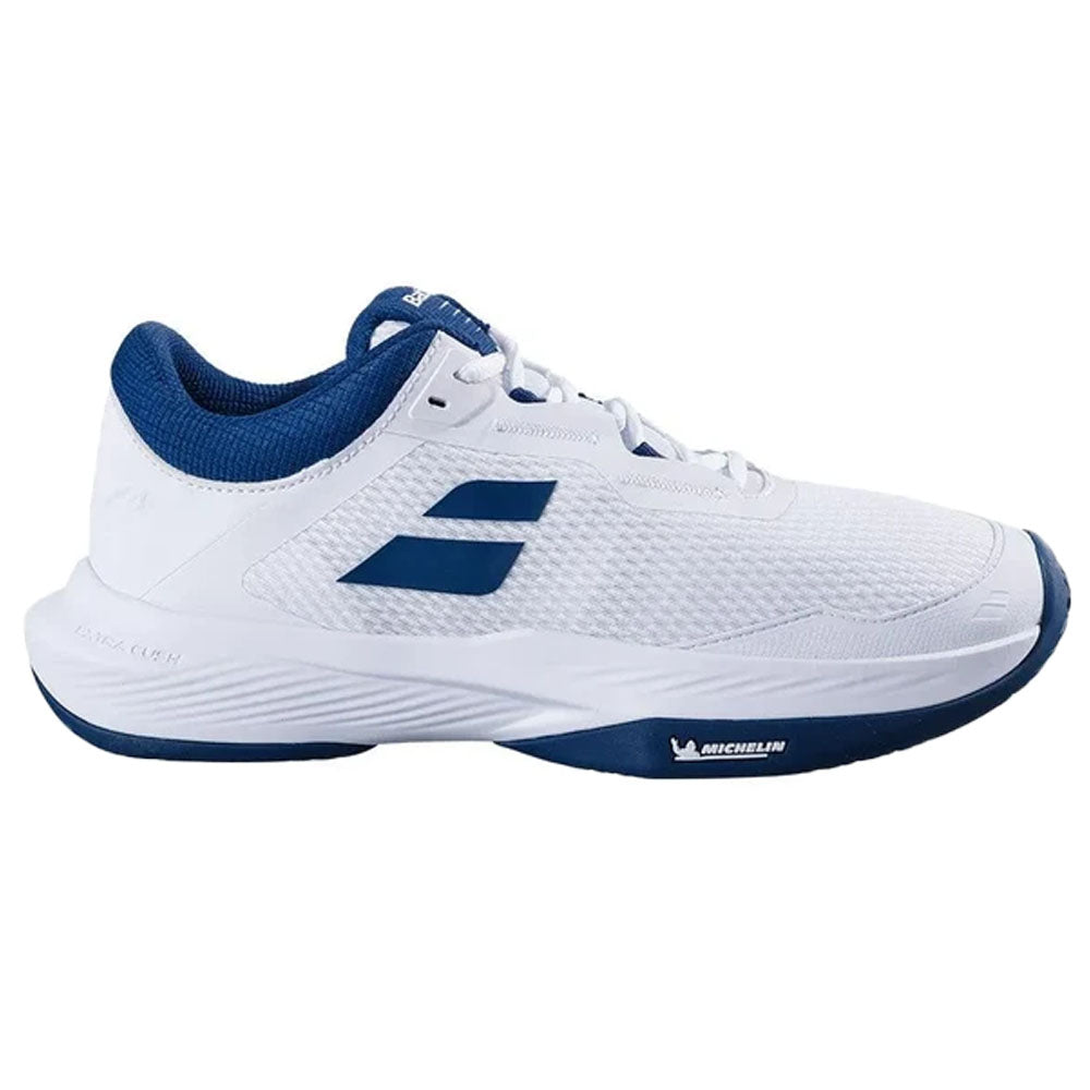 Babolat Men's SFX 4 Tennis Shoes White and Estate Blue