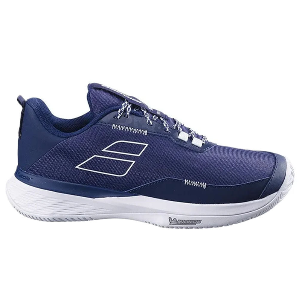 Babolat Men's SFX Evo Tennis Shoes Dark Blue and White
