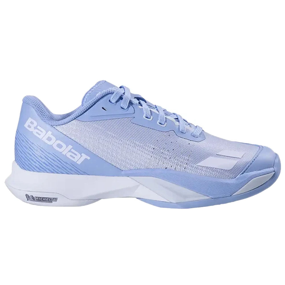 Babolat Women's CLAY Court Jet Mach 4 Tennis Shoes Lavender and White