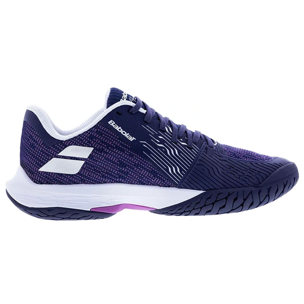 Babolat Women's Jet Tere 2 All Court Tennis Shoes Dark Purple and Silver