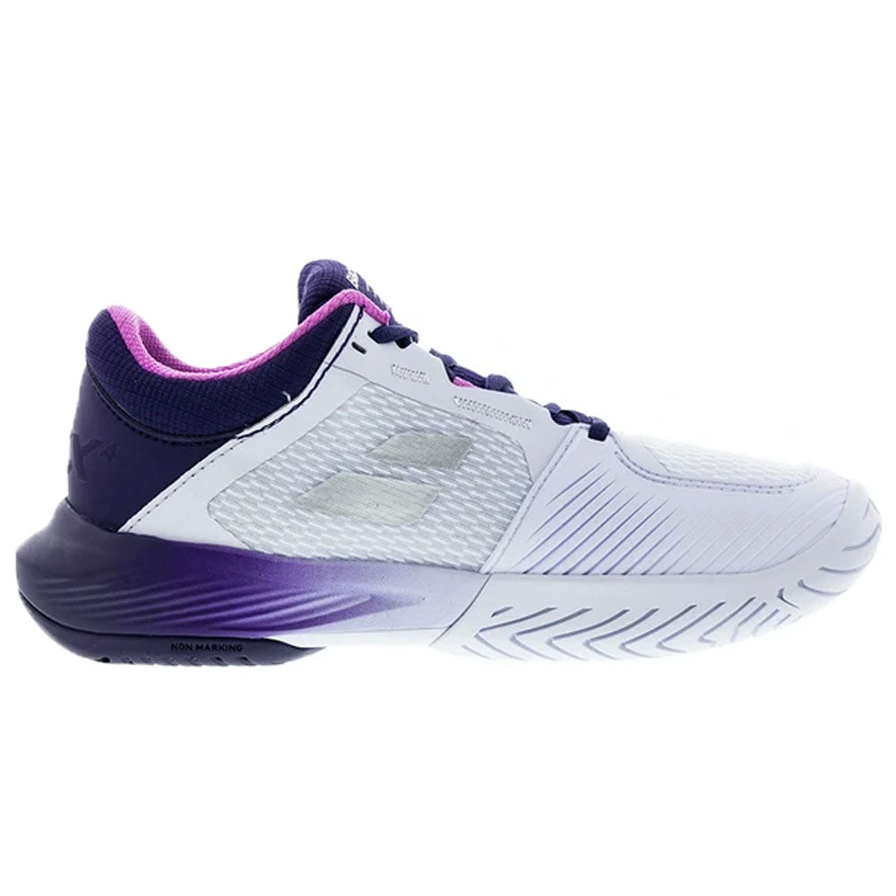 Babolat Women's SFX 4 All Court Tennis Shoes White and Dark Purple