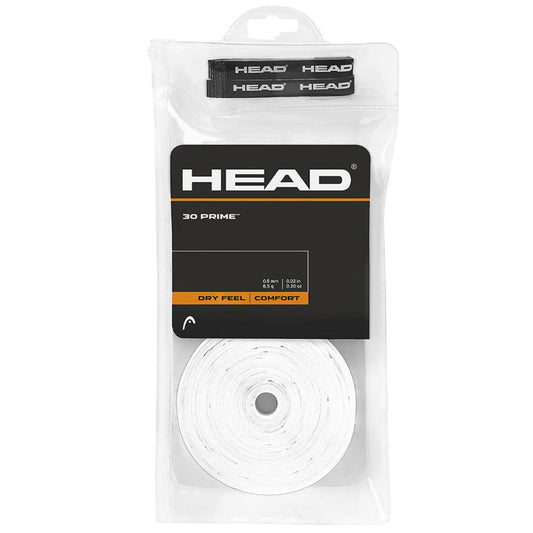 HEAD 30 Prime Tennis Overgrip , White