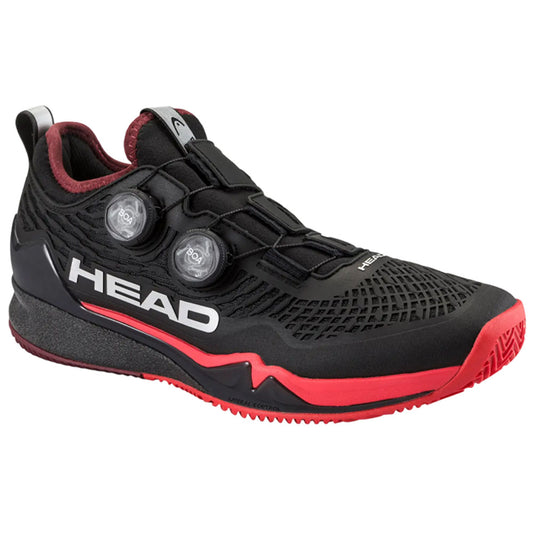 HEAD Endure Pro Boa Clay Men Tennis Shoes , Black/Red