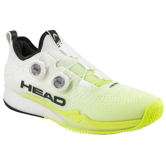 HEAD Endure Pro Boa Clay Men Tennis Shoes , White/Yellow
