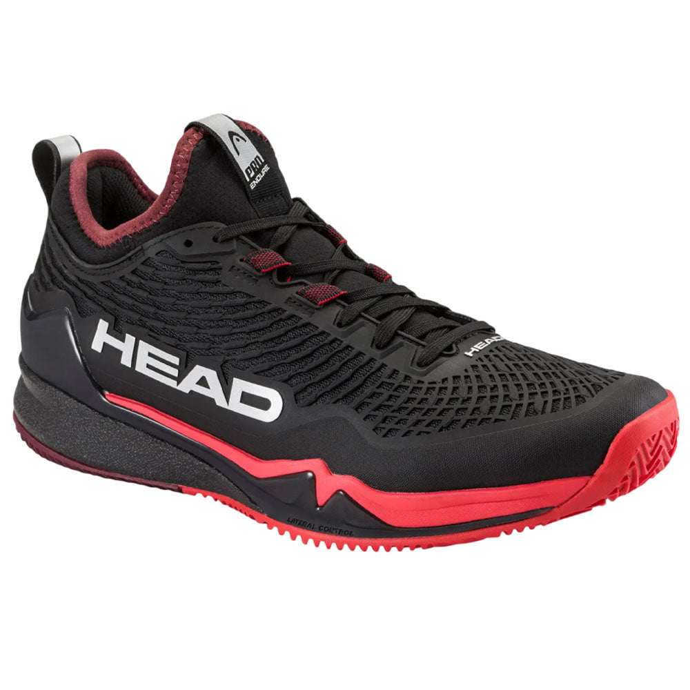 HEAD Endure Pro Clay Men Tennis Shoes , Black/Red