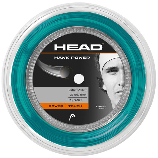 HEAD Hawk Power 200M Tennis Strings Reel , Petrol
