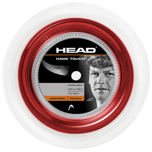 HEAD Hawk Touch 200M Tennis Strings Reel , Red