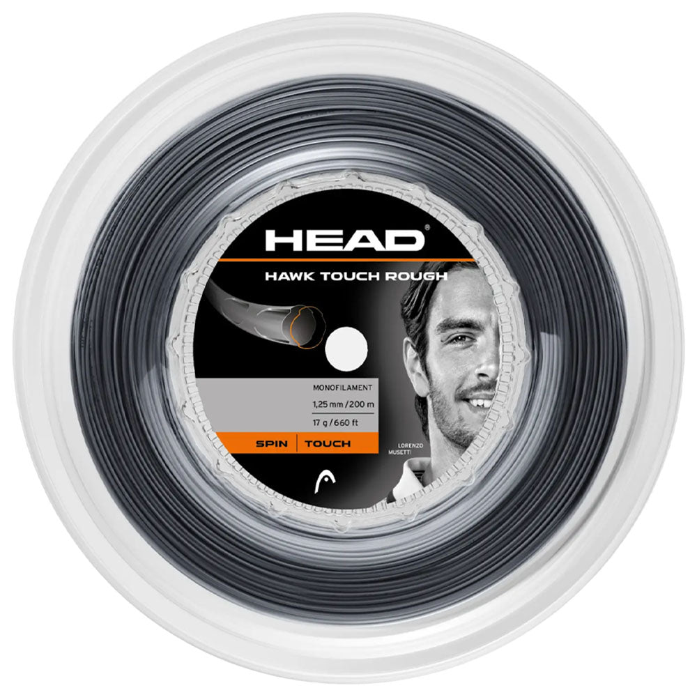 HEAD Hawk Touch Rough 200m Tennis Strings Reel , Black
