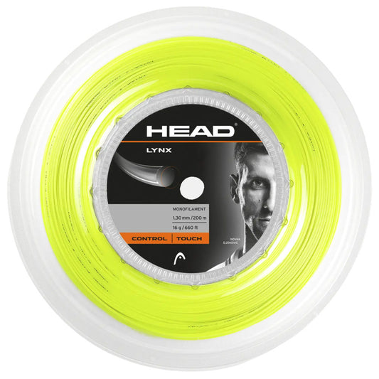 HEAD Lynx 200M Tennis Strings Reel , Yellow