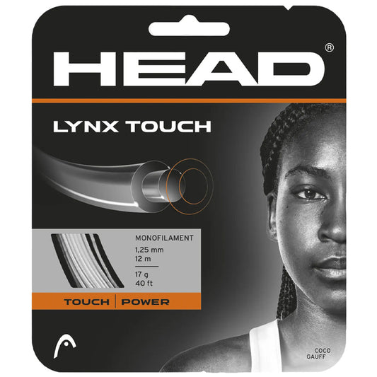 HEAD Lynx Touch 17G Transparent Black Tennis Strings