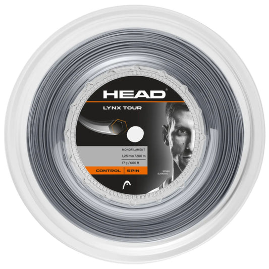 HEAD Lynx Tour 200M Tennis Strings Reel , Grey