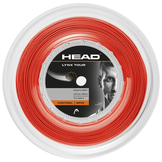 HEAD Lynx Tour 200M Tennis Strings Reel , Orange