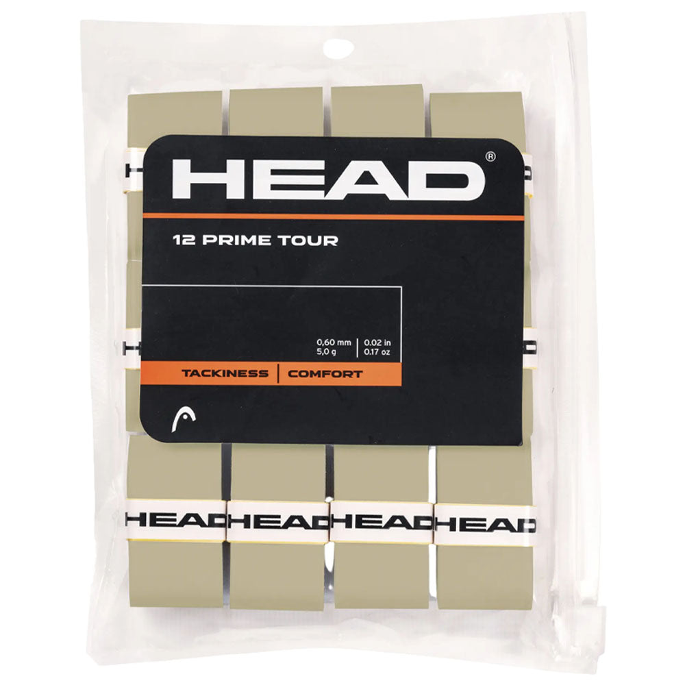 HEAD Prime Tour 12 Tennis Overgrip , Grey