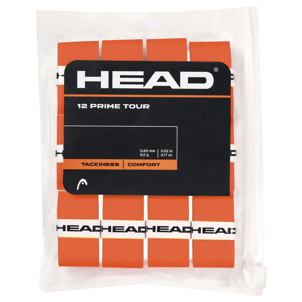HEAD Prime Tour 12 Tennis Overgrip , Orange