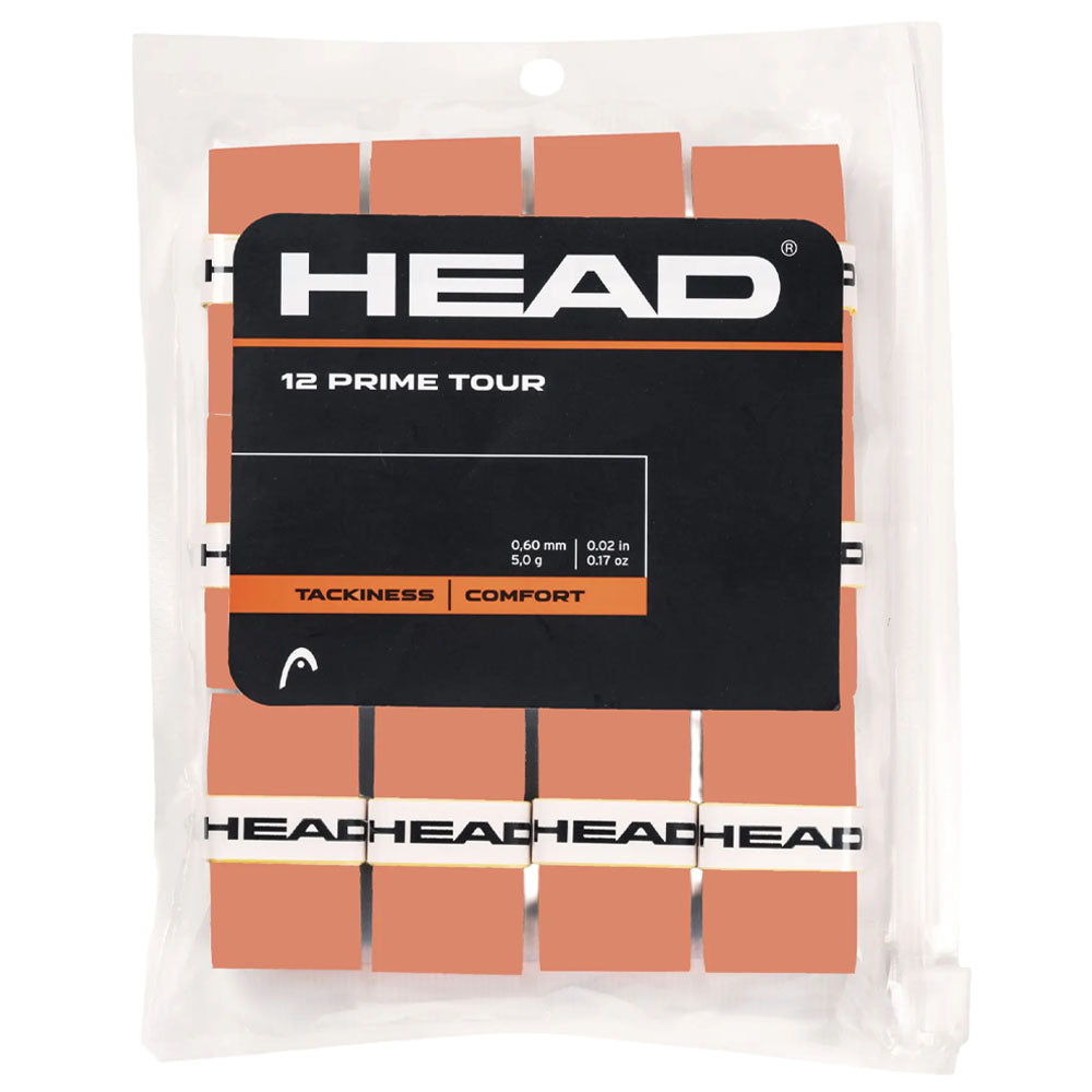 HEAD Prime Tour 12 Tennis Overgrip , Salmon