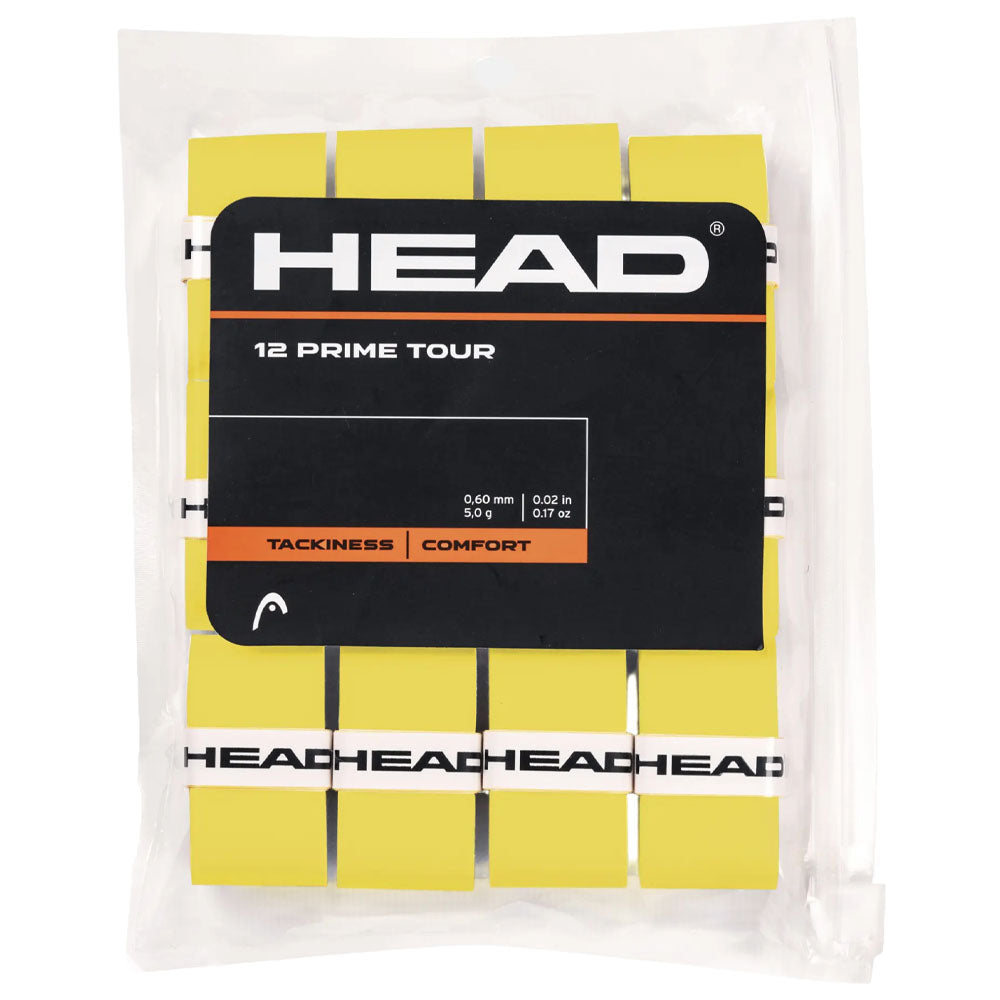 HEAD Prime Tour 12 Tennis Overgrip , Yellow