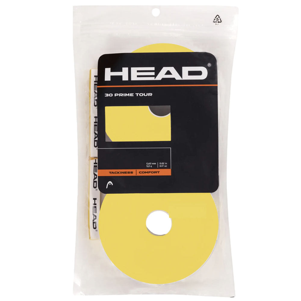 HEAD Prime Tour 30 Tennis Overgrip ,Yellow