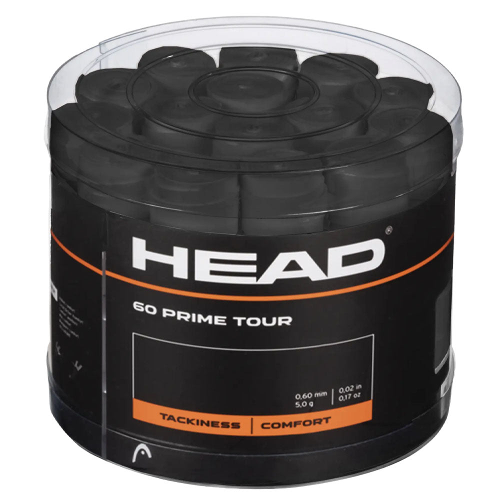 HEAD Prime Tour 60 Tennis Overgrip , Black