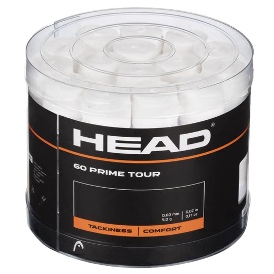 HEAD Prime Tour 60 Tennis Overgrip , White