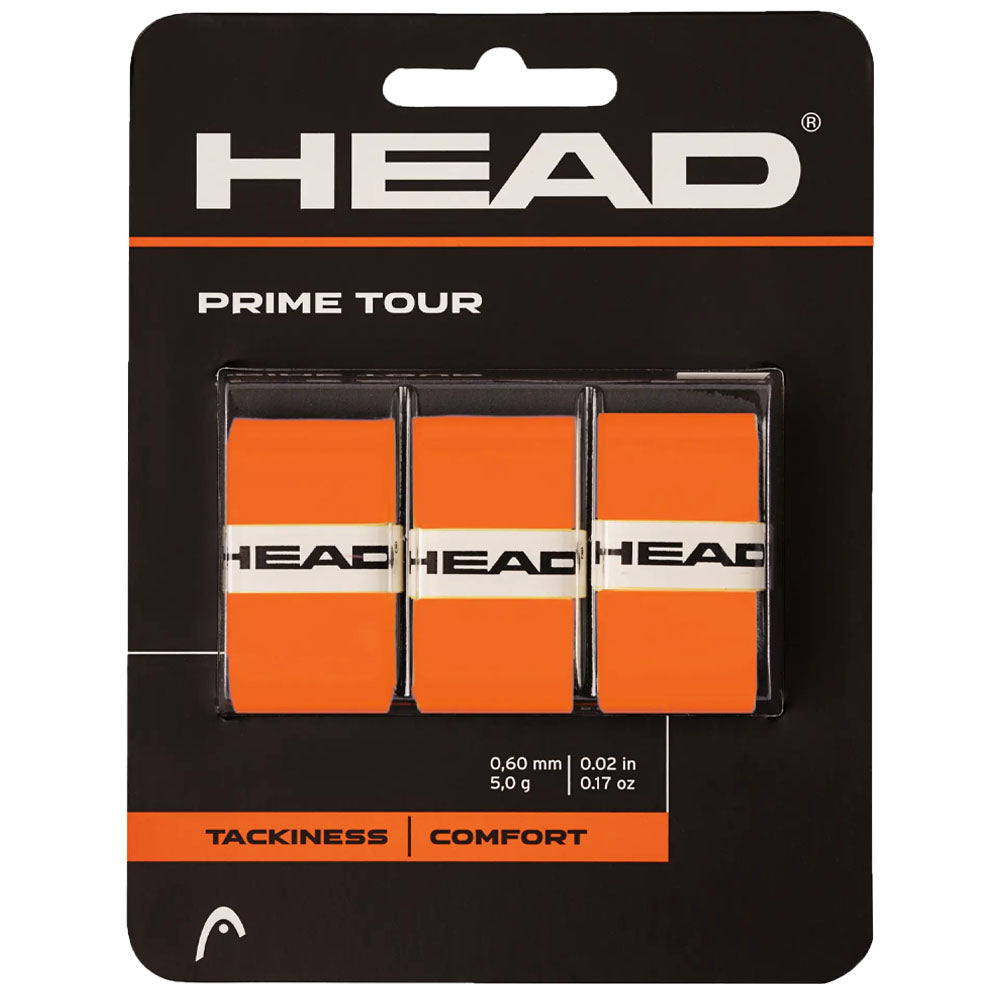 HEAD Prime Tour Tennis Overgrip 3-Pack Orange