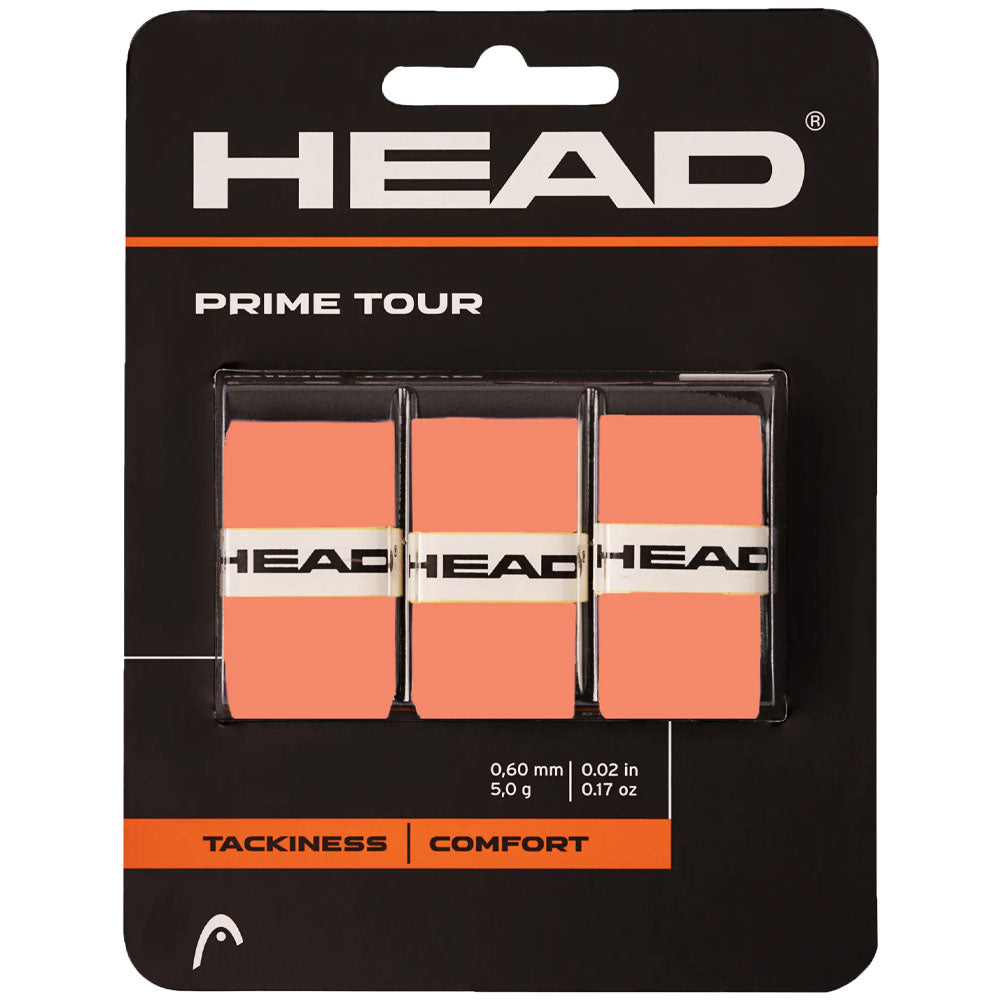 HEAD Prime Tour Tennis Overgrip 3-Pack Salmon