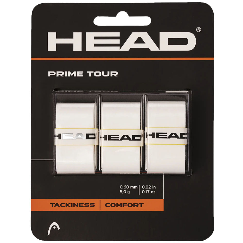 HEAD Prime Tour Tennis Overgrip 3-Pack White