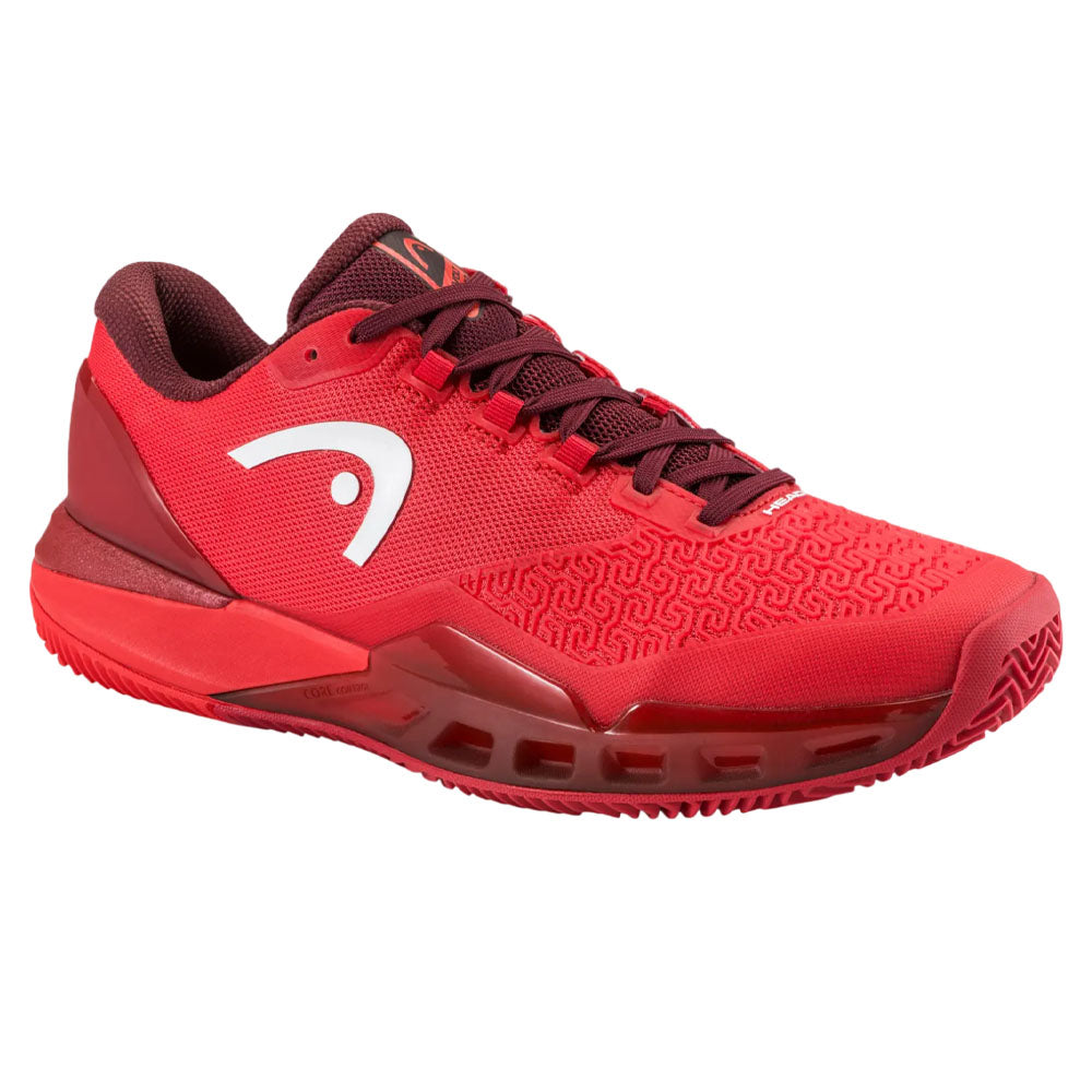 HEAD Revolt Pro 5.0 Clay Men Tennis Shoes , Red/Dark Red
