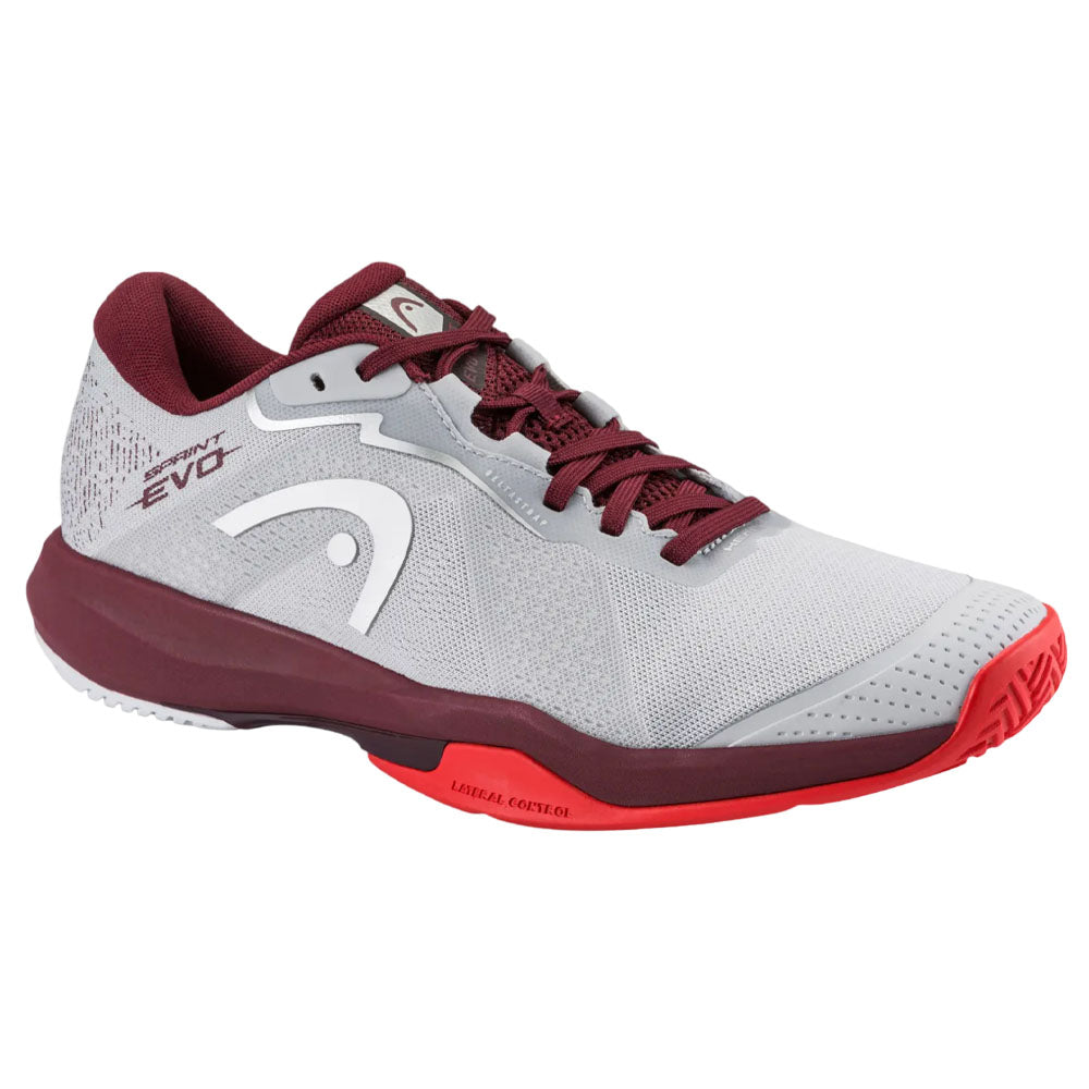 HEAD Sprint Evo 4.0 Men Tennis Shoes , Light Grey/Red