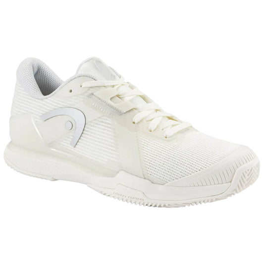 HEAD Sprint Pro 4.0 Clay Women Tennis Shoes , Chalk White/Light Grey