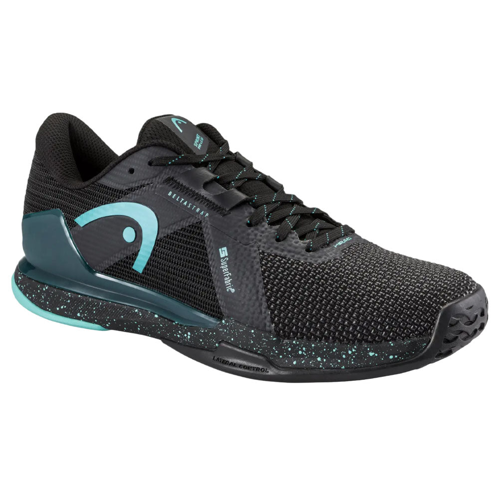 HEAD Sprint Pro 4.0 SF Men Tennis Shoes , Black/Teal