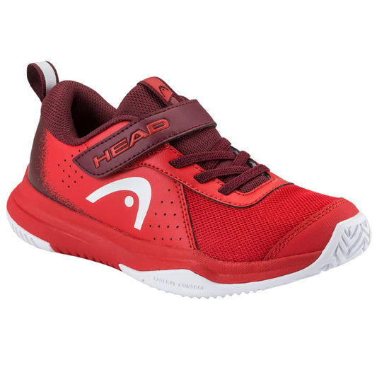 HEAD Sprint Strap 4.0 Kids Tenis Shoes , Red/Dark Red