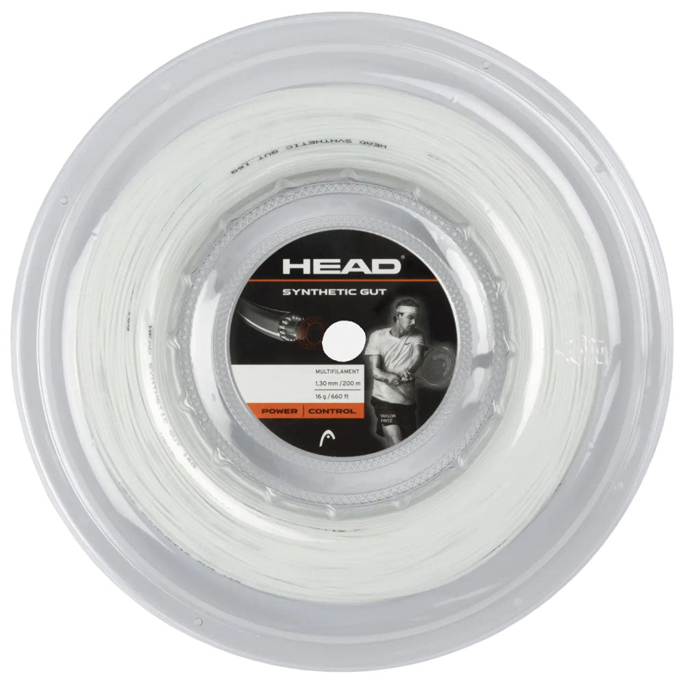 HEAD Synthetic Gut 200M Tennis Strings Reel , White