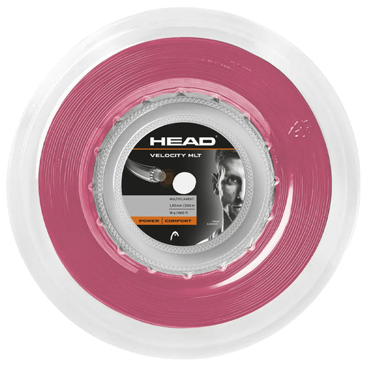 HEAD Velocity MLT 200M Tennis Strings Reel , Pink