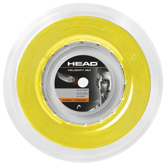 HEAD Velocity MLT 200M Tennis Strings Reel , Yellow