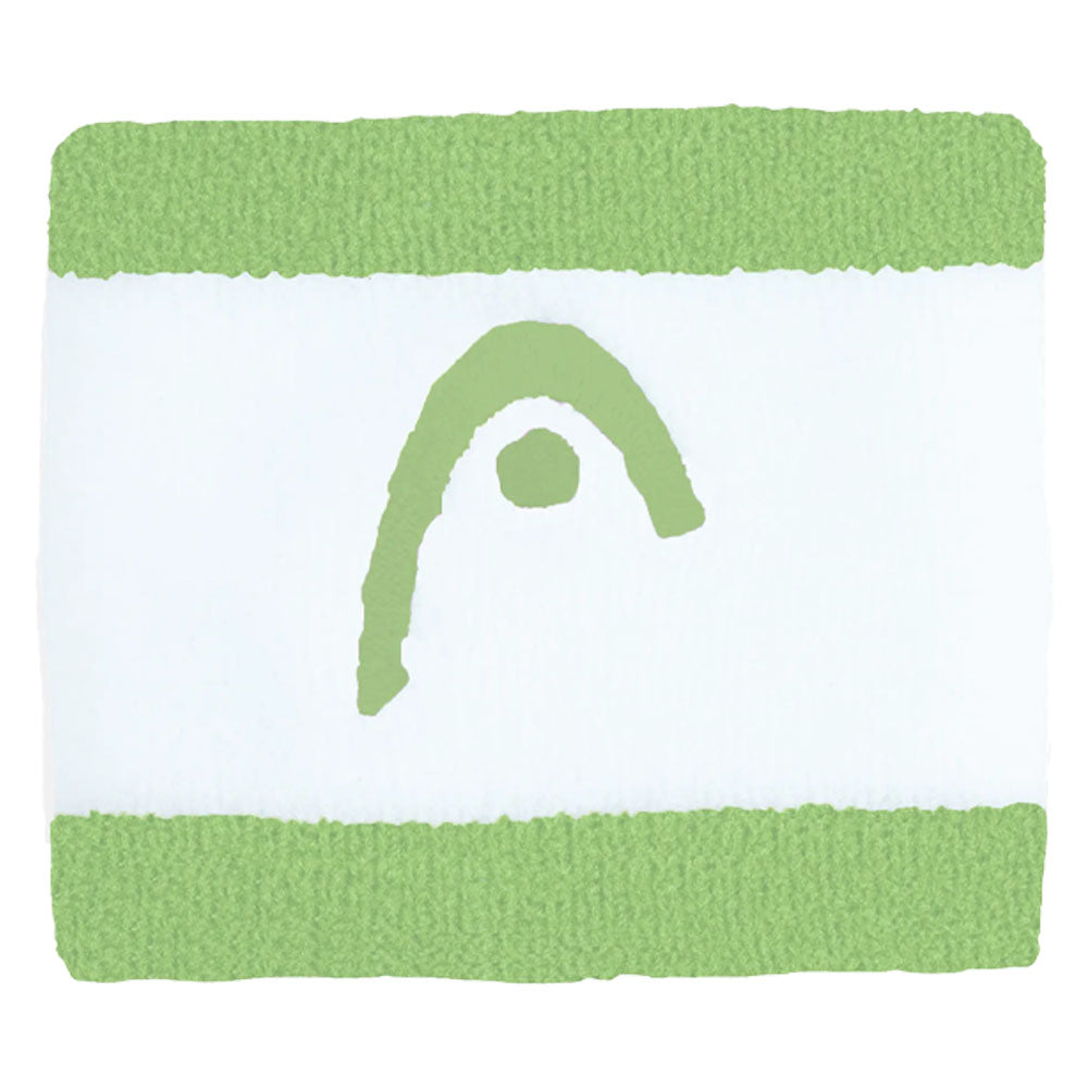 HEAD Wristband Striped 2.5“ , Celery Green/White