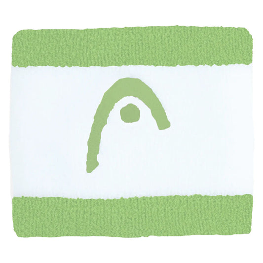 HEAD Wristband Striped 2.5“ , Celery Green/White