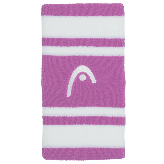 HEAD Wristband Striped 5“ , Alight Lilac/White