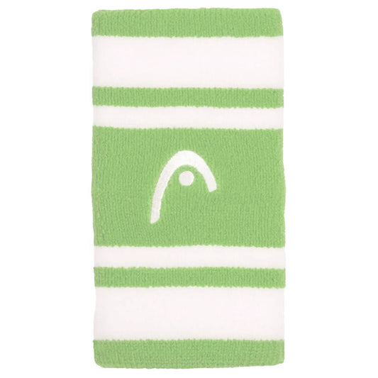 HEAD Wristband Striped 5“ , Celery Green/White