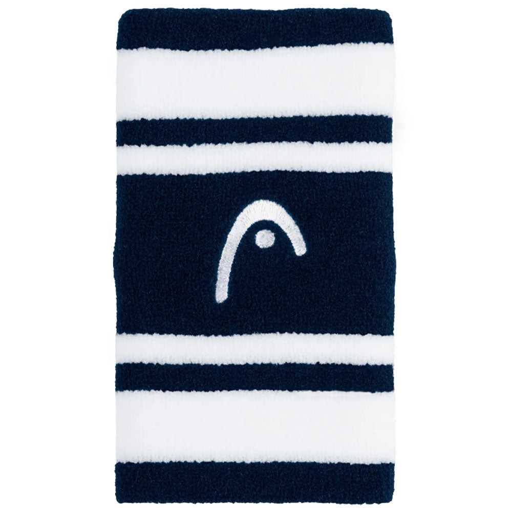HEAD Wristband Striped 5“ , Navy/White
