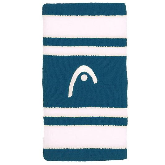 HEAD Wristband Striped 5“ , Teal/White