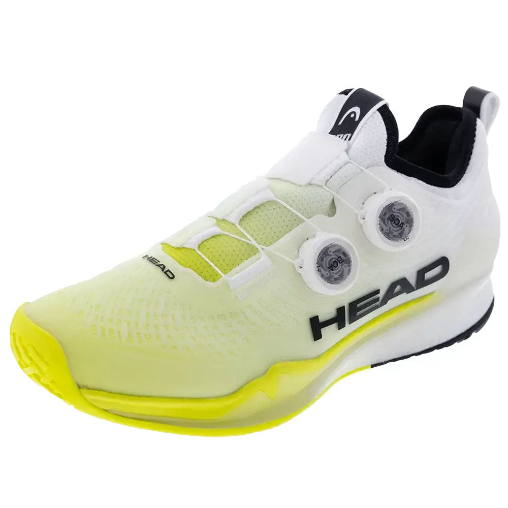 Head Men's Endure Pro BOA Tennis Shoes White/Yellow