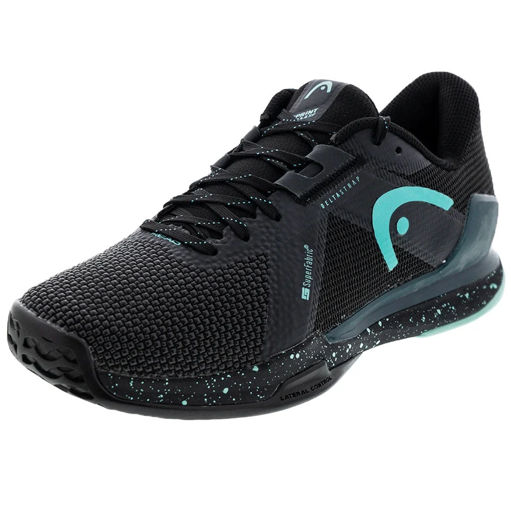 Head Men's Sprint Pro 4.0 SF Tennis Shoes Black/Teal