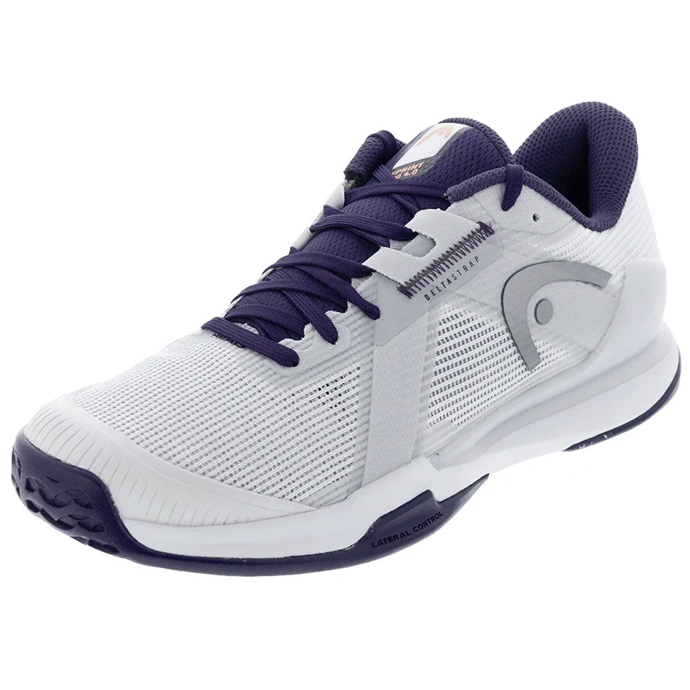 Head Men's Sprint Pro 4.0 Tennis Shoes Light Grey/Purple Night