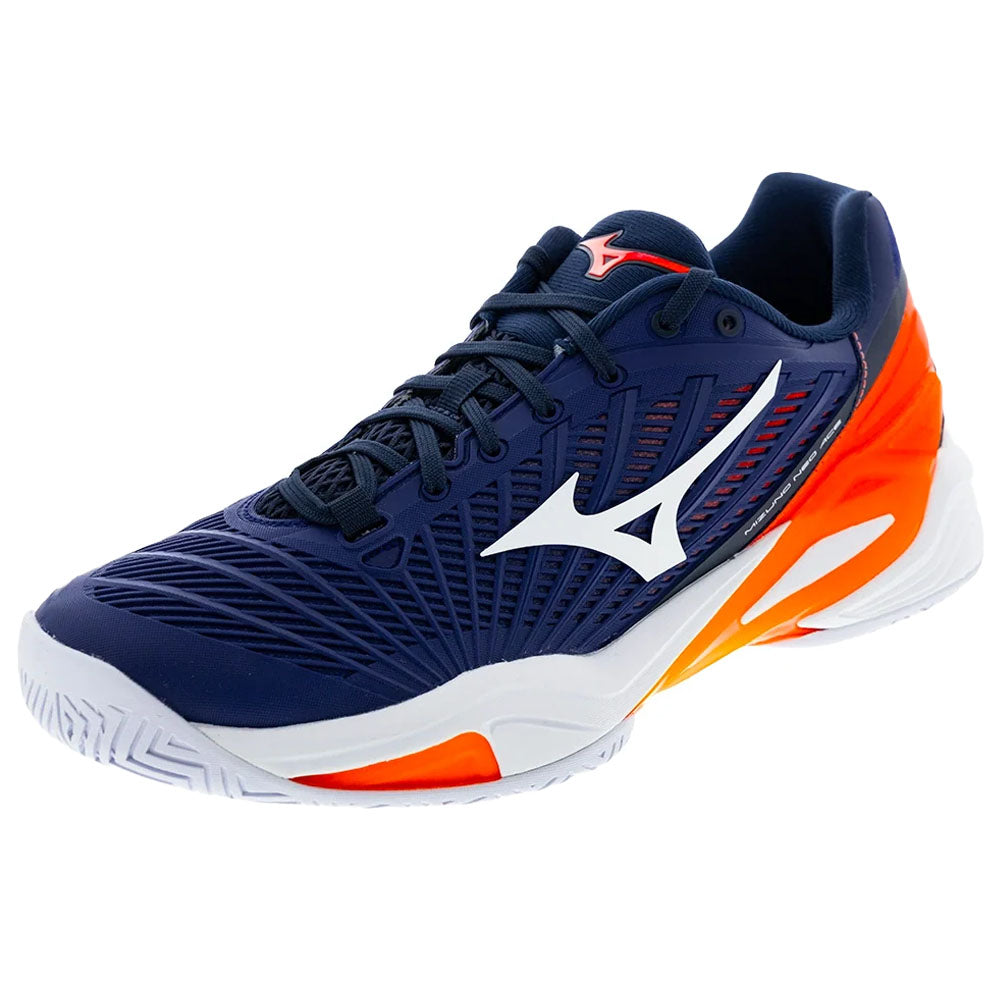 Mizuno Men's Neo Ace AC Tennis Shoes Beacon Blue/White
