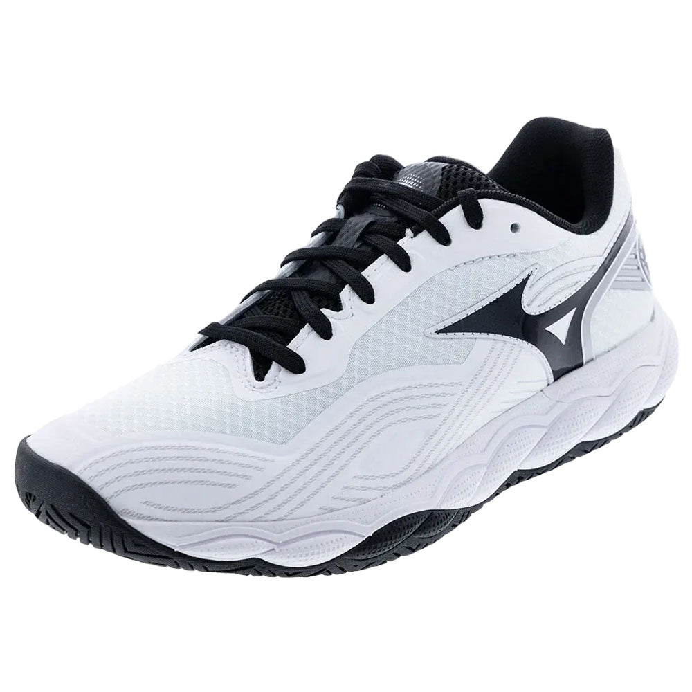 Mizuno Men's Wave Enforce Court 2 AC Tennis Shoes White/Black