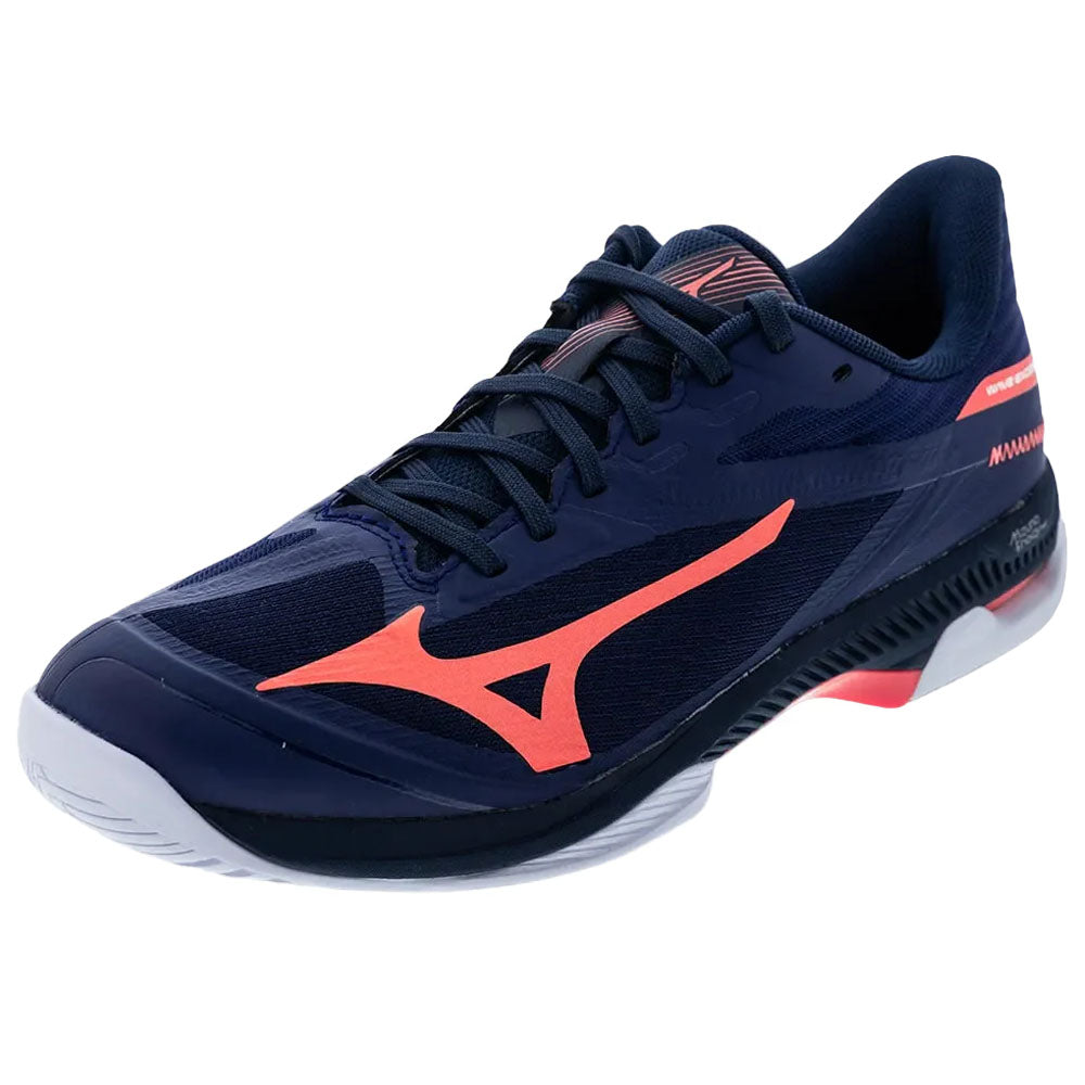 Mizuno Men's Wave Exceed Court AC Tennis Shoes Beacon Blue/Lava Orange
