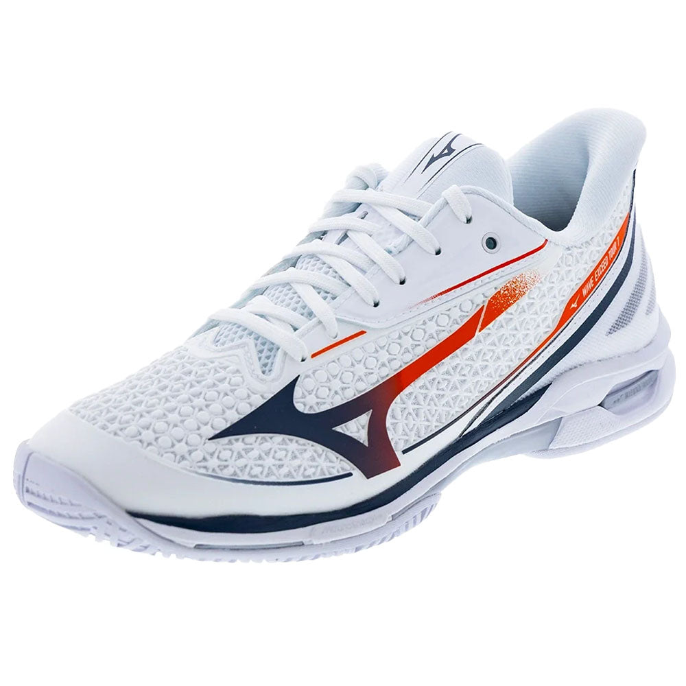 Mizuno Men's Wave Exceed Tour 7 AC Tennis Shoes White/Insignia Blue