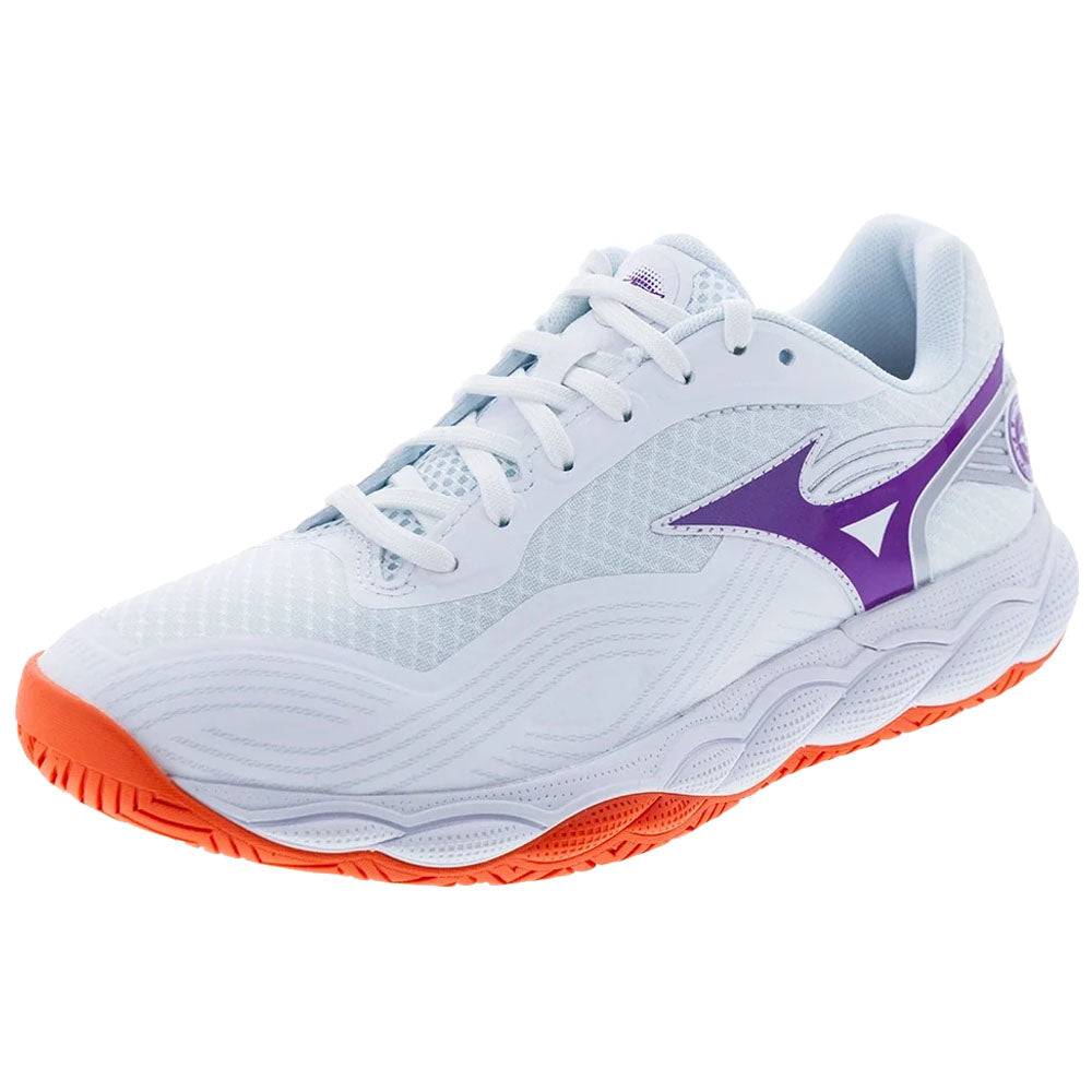 Mizuno Women's Wave Enforce Court 2 AC Tennis Shoes White/Dahlia