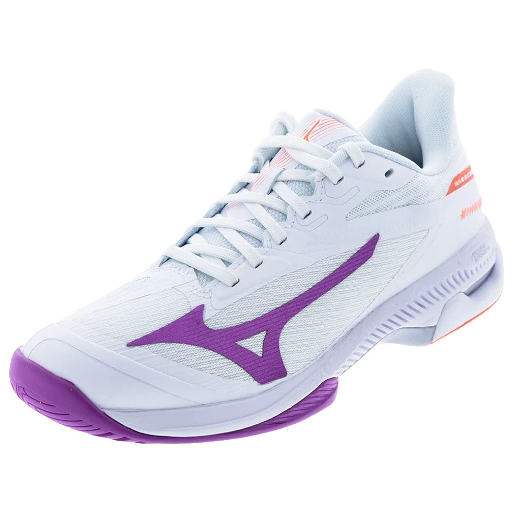 Mizuno Women's Wave Exceed Court AC Tennis Shoes White/Dahlia